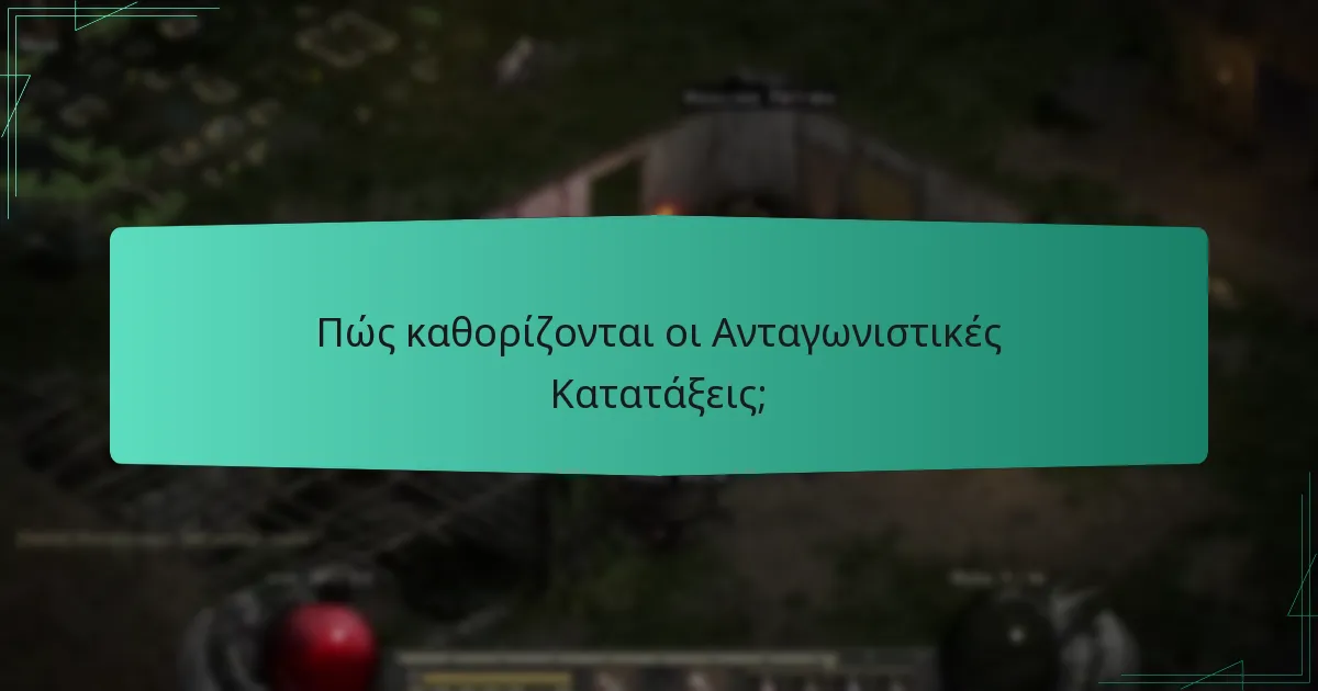 Πώς καθορίζονται οι Ανταγωνιστικές Κατατάξεις;